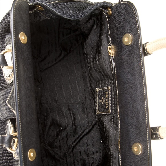 PRADA Paglia & Vitello Daino Frame Bag - Picture 4 of 5